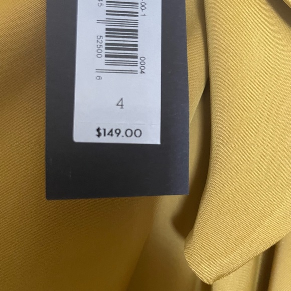 NWT Banana Republic midi length dress with draping details. Mustard Gold color. - Picture 7 of 9
